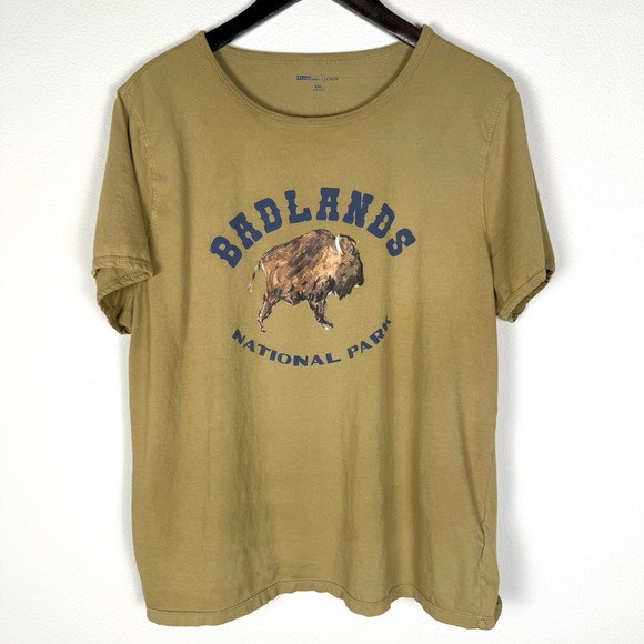 J Crew Badlands National Park South Dakota Tee Womens XXL Classic Travel Cotton - Picture 1 of 9